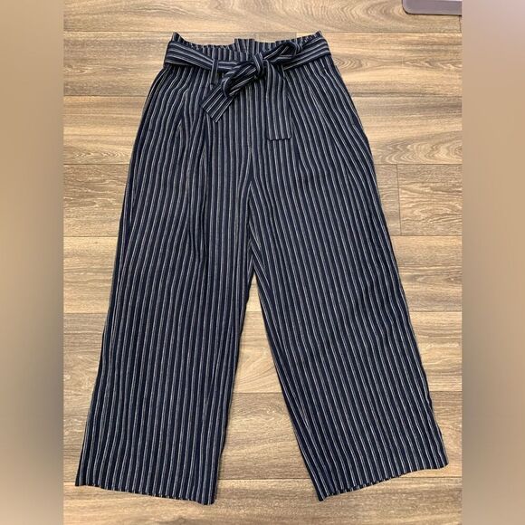 J. Crew Point Sur Paperbag Waist Wide Leg Pants With Tie Size 8 - Picture 1 of 3